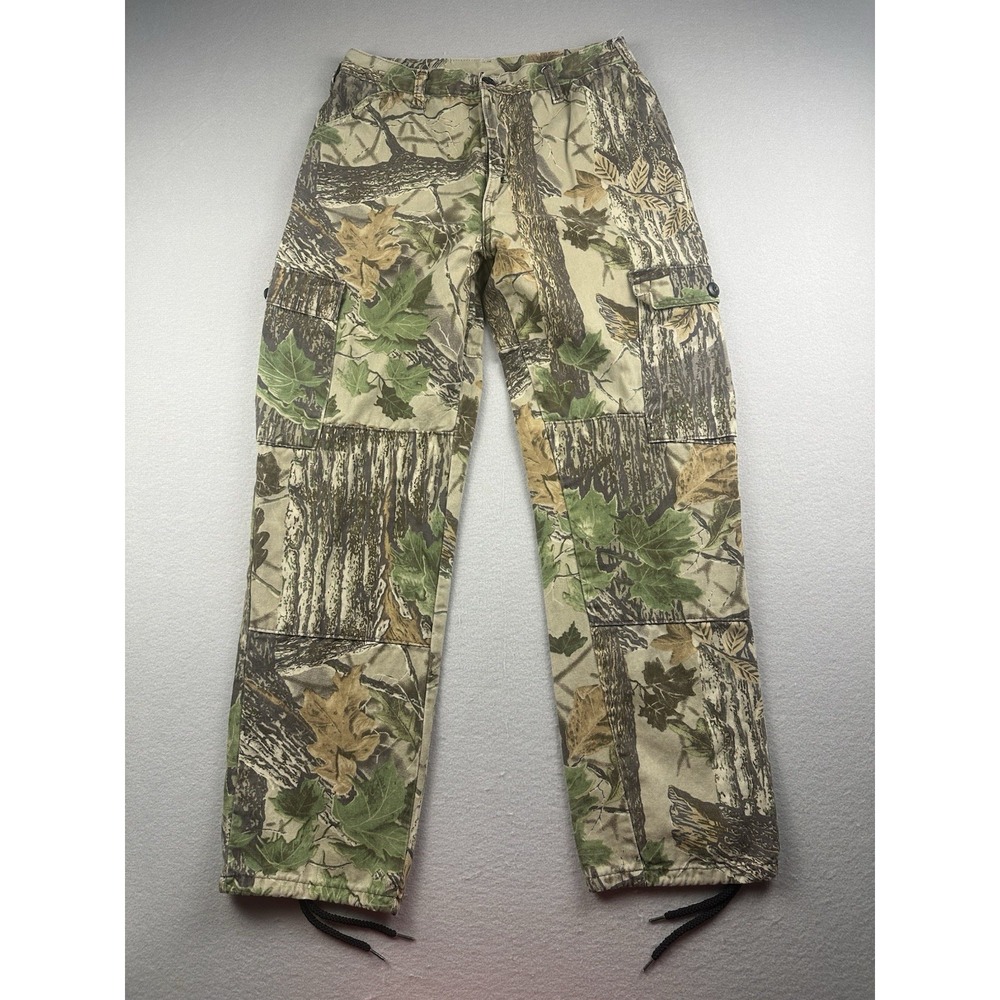 VTG Walls Outdoor Cargo M Pants Mens 29 Realtree Advantage Camo Double Knee USA